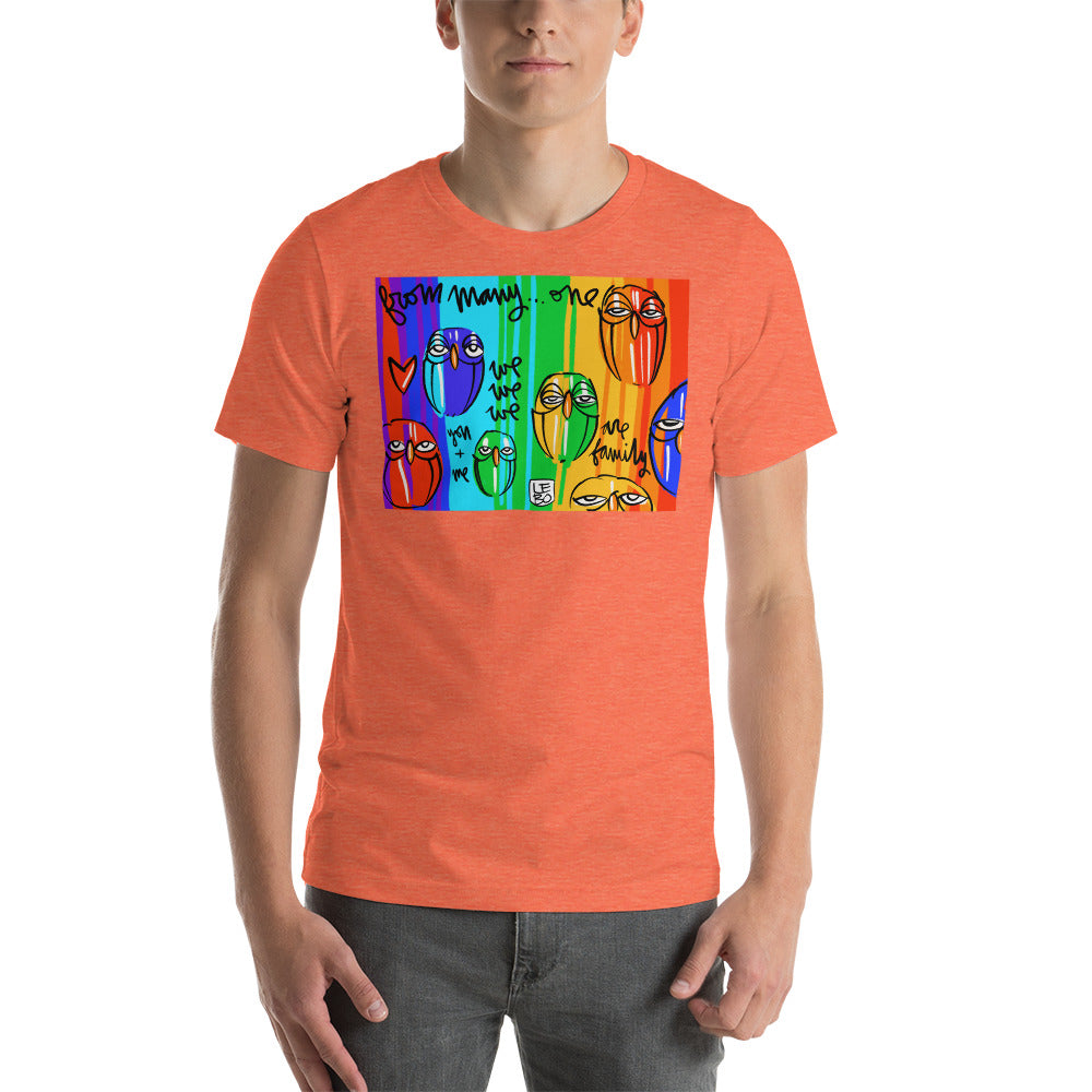 From Many One, We are Family - Rainbow Collection - Lebo Unisex Short Sleeve T-Shirt
